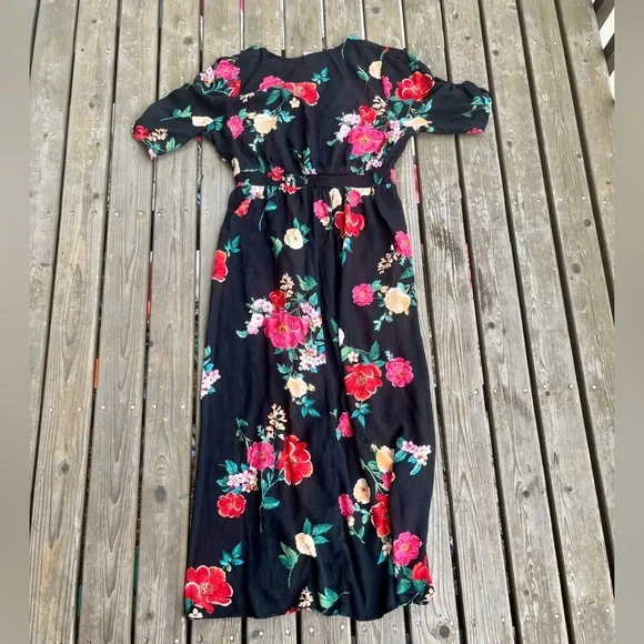 2/$30 💵 Old Navy Crepe Floral Midi Dress NWT - Picture 9 of 11